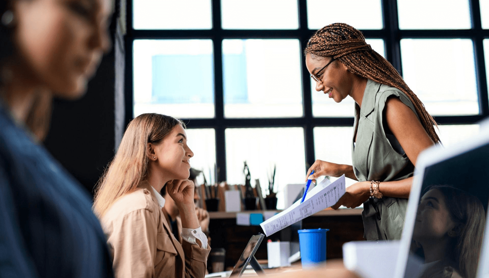 Members at women-focused coworking space