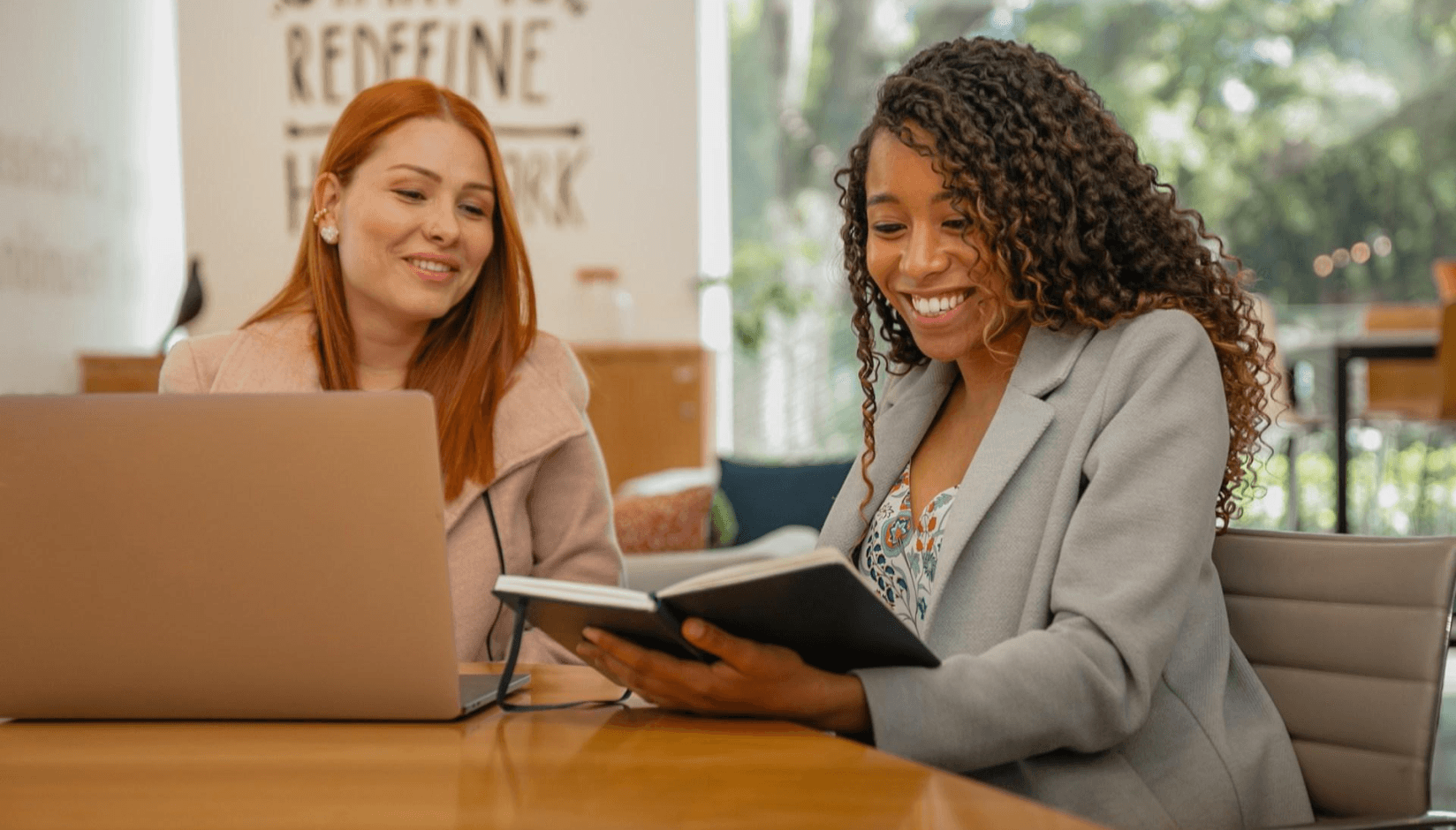 Members at a women-centric coworking space
