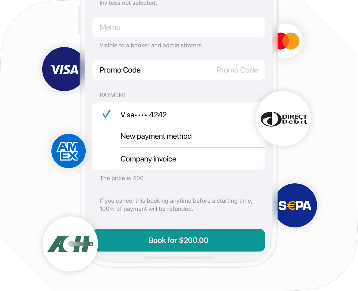 Payment methods in Spacebring