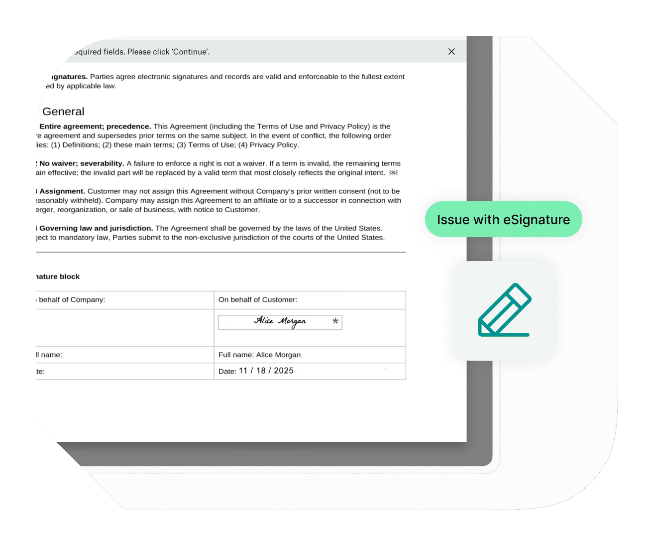 eSignatures in Spacebring coworking space management software
