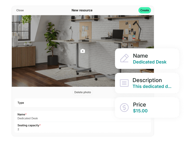 Desk management tool for coworking spaces