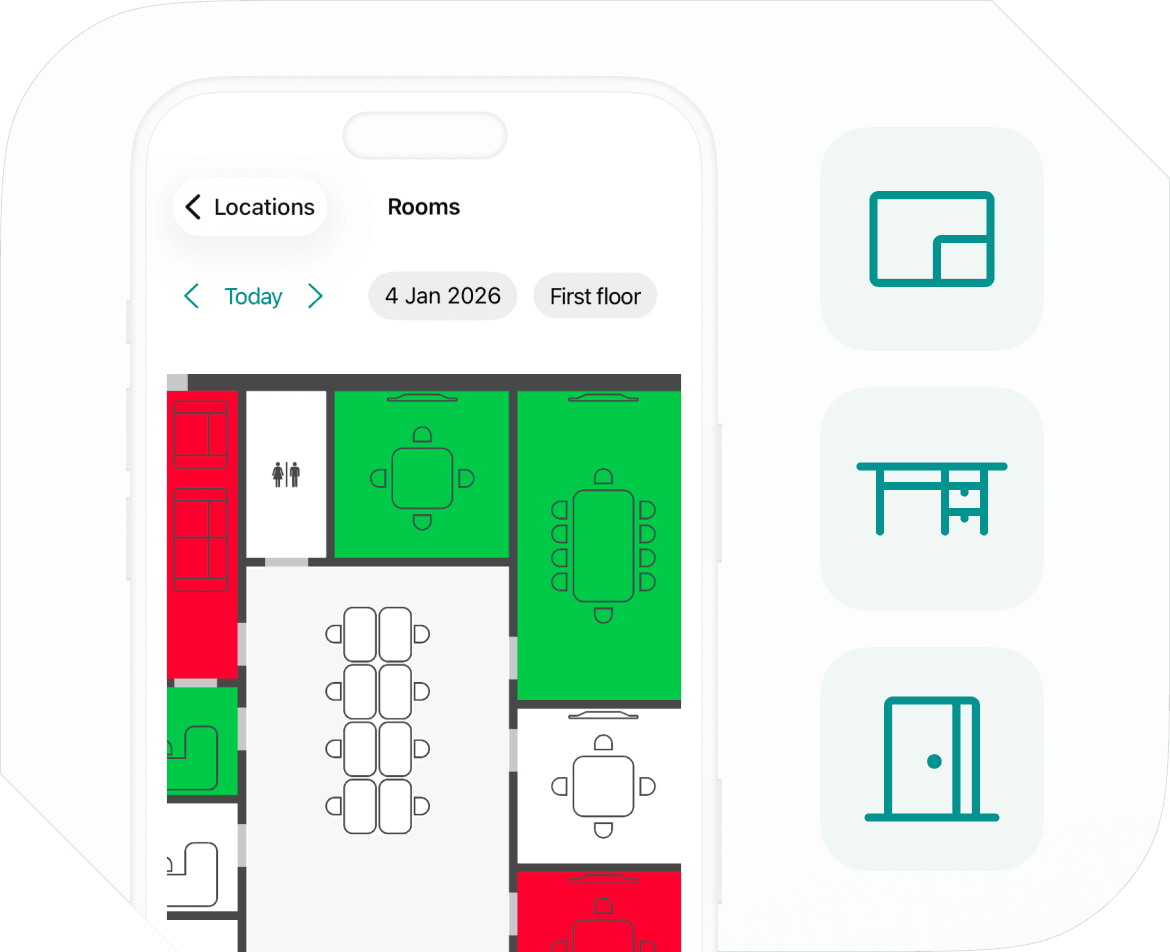 Visualize bookings with Spacebring floor plans