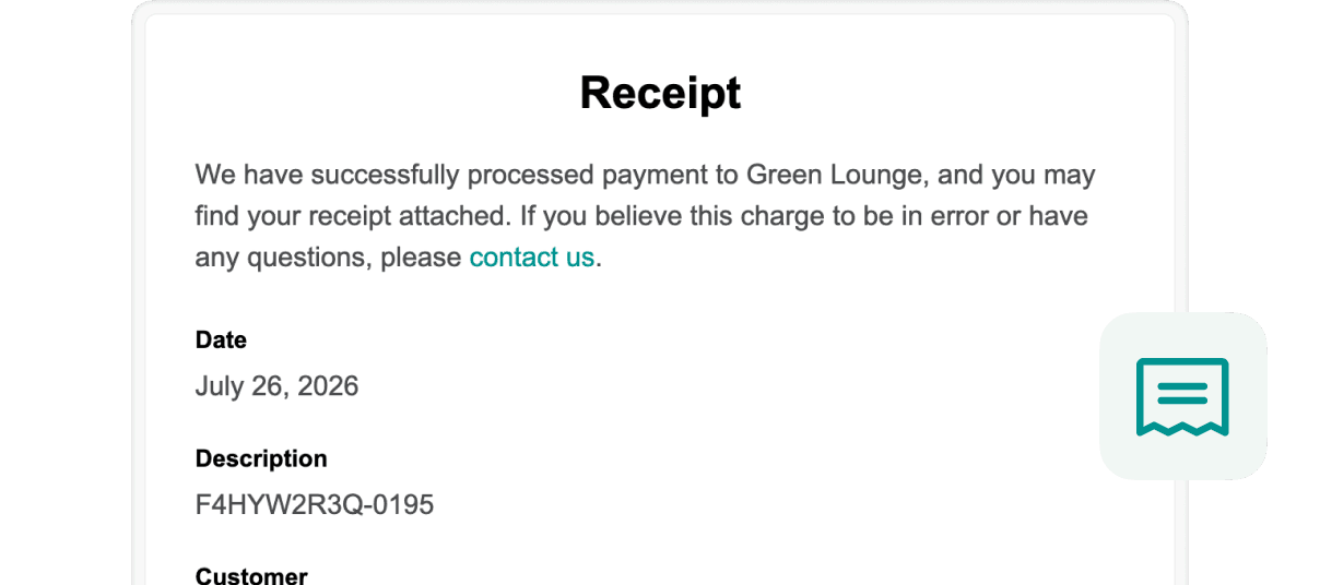 Receipts at Spacebring coworking space management software