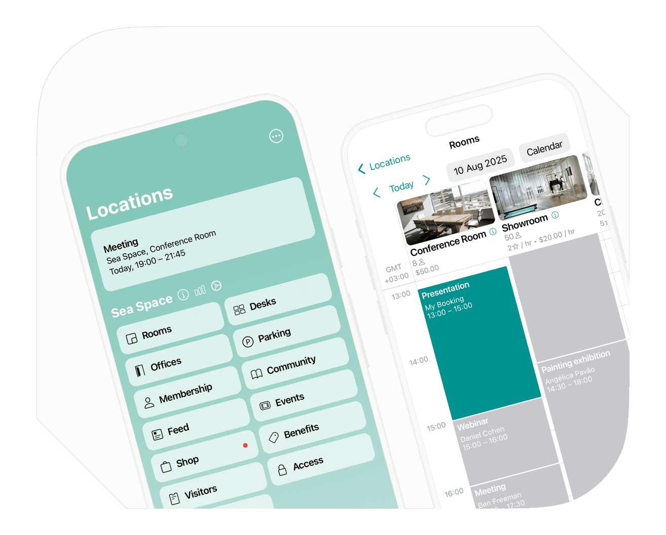 Member mobile app in Spacebring