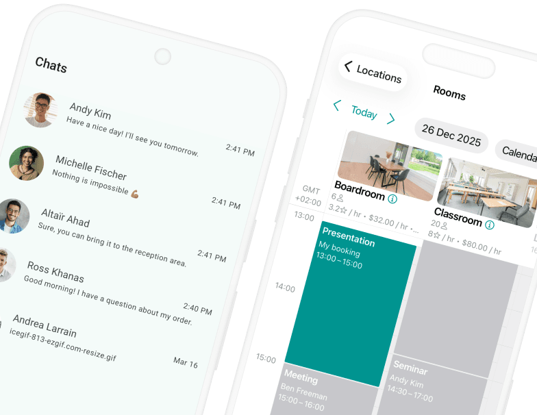 Navigation Spacebring coworking space management platform