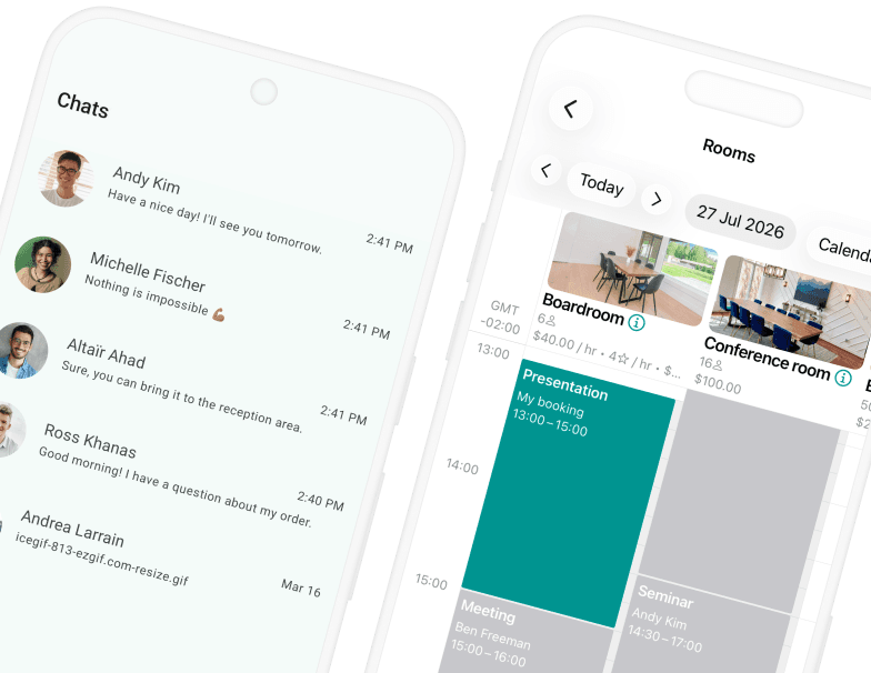 Navigation Spacebring coworking space management platform