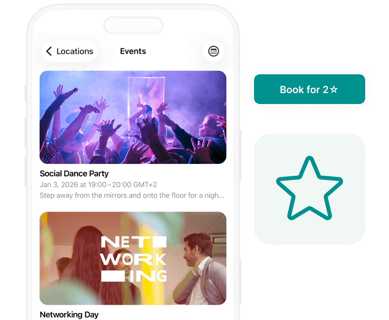 Payments & bookings at Spacebring mobile app
