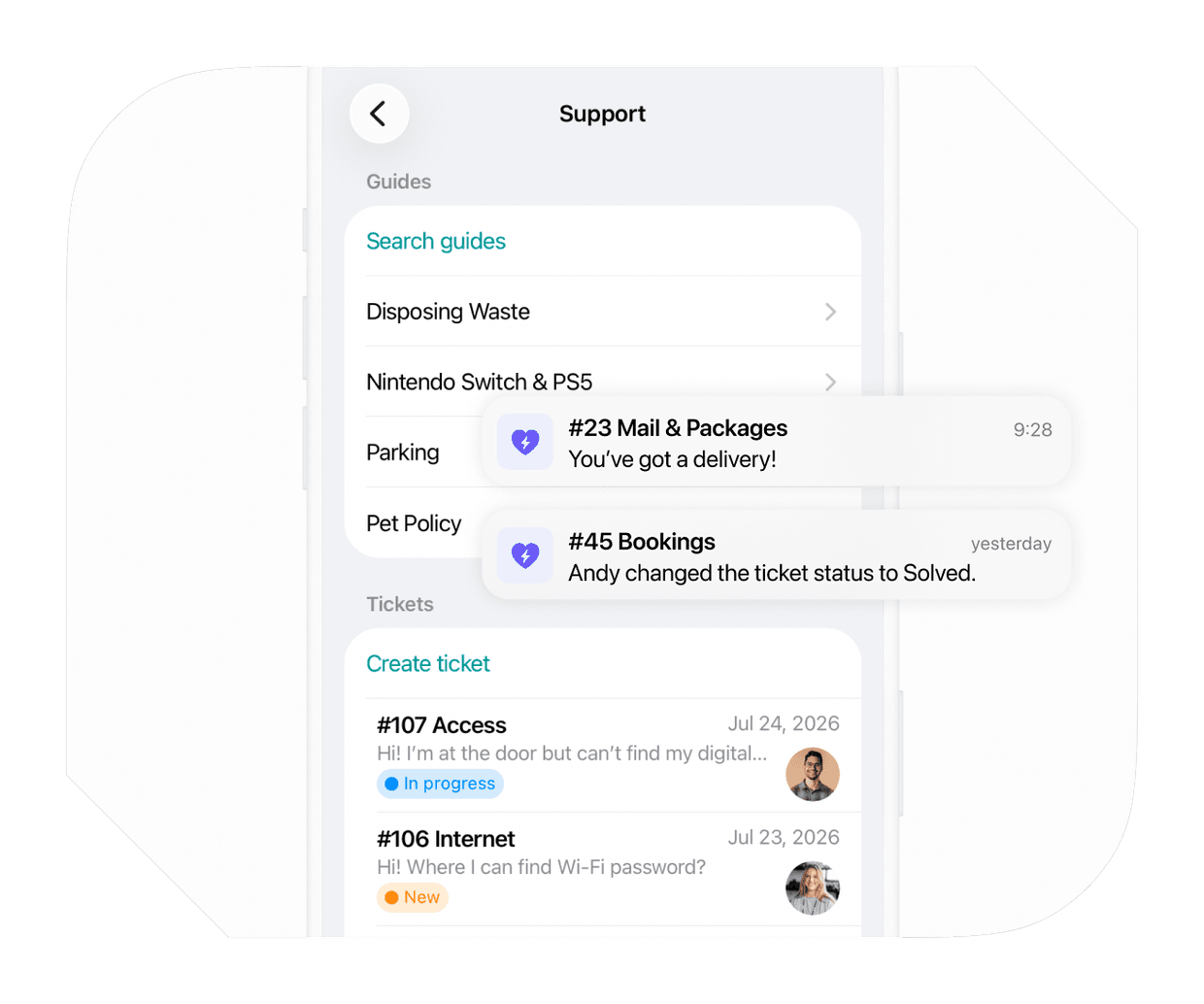 Mailroom management on Spacebring coworking space management software