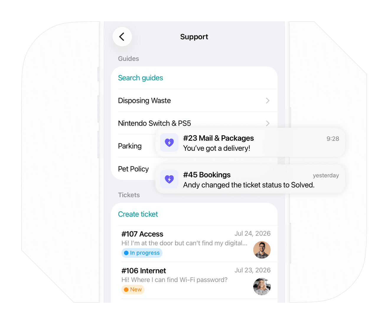 Mailroom management on Spacebring coworking space management software