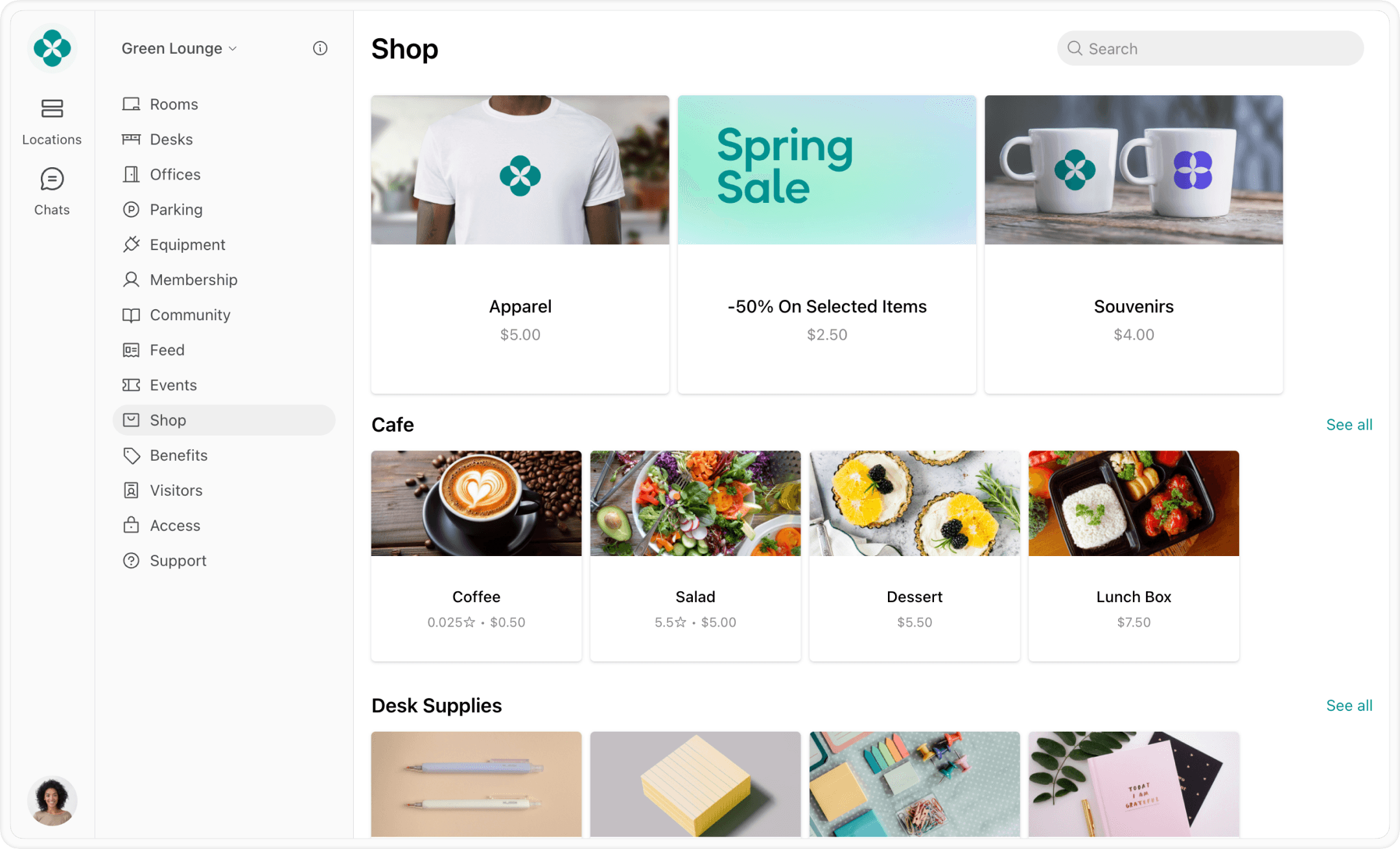 Shop at Spacebring coworking space management software