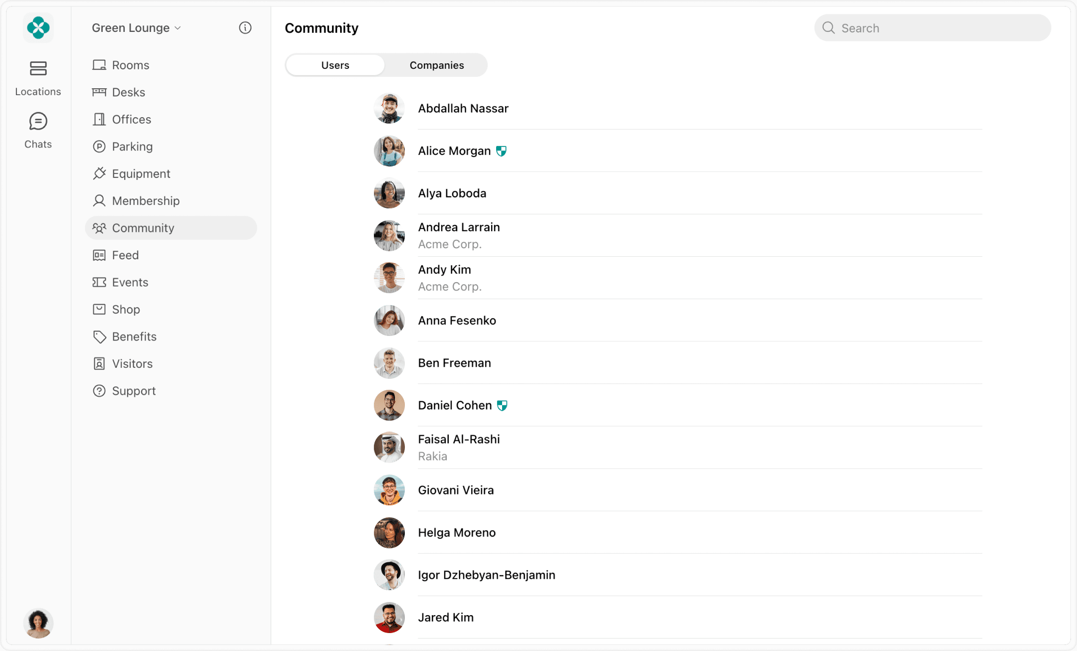 Manage members and community at Spacebring coworking platform