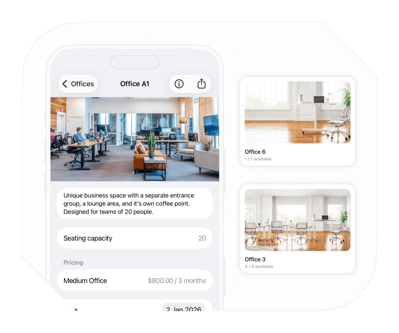 Hybrid office solution on Spacebring coworking space management software