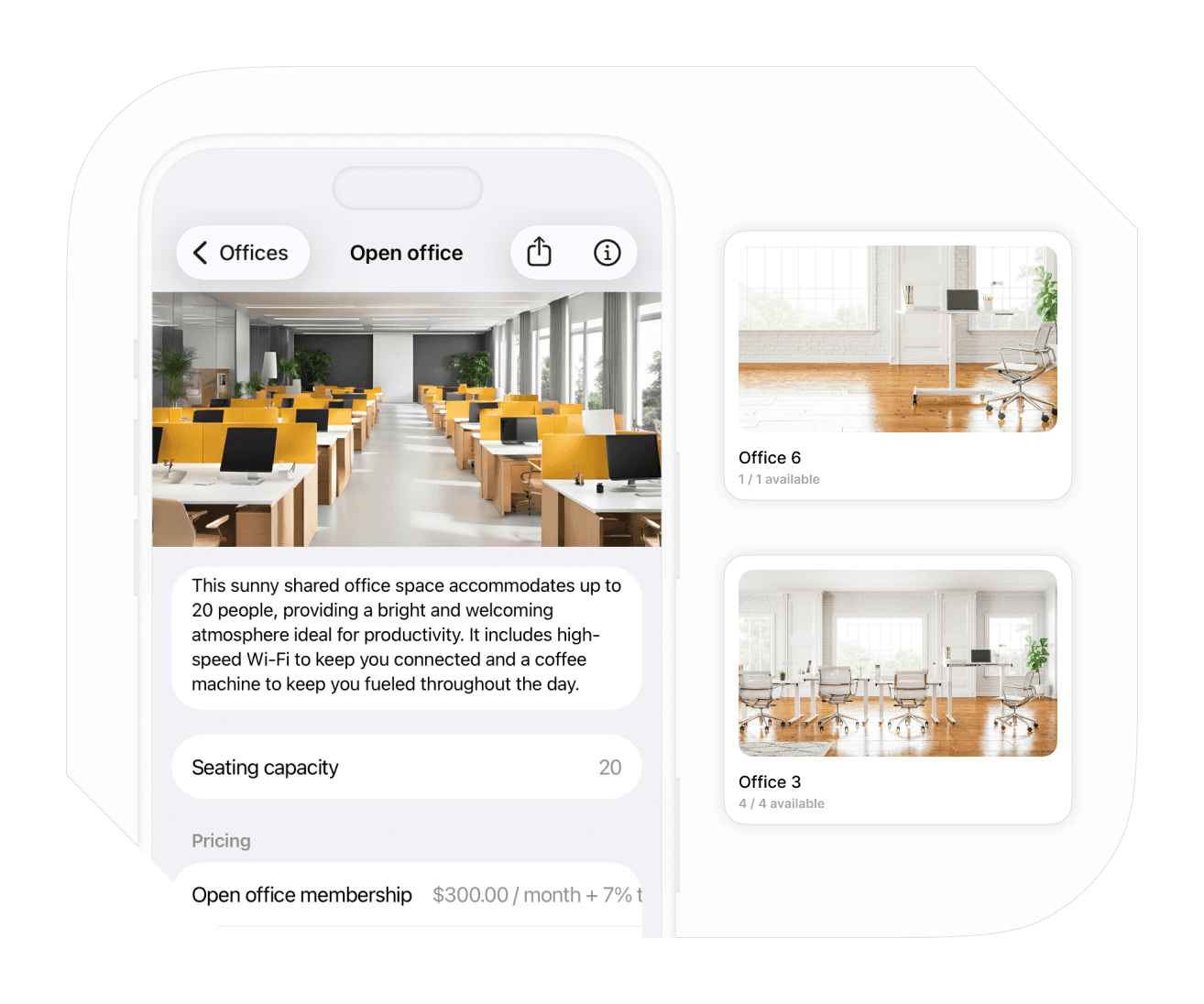 Hybrid office solution on Spacebring coworking space management software