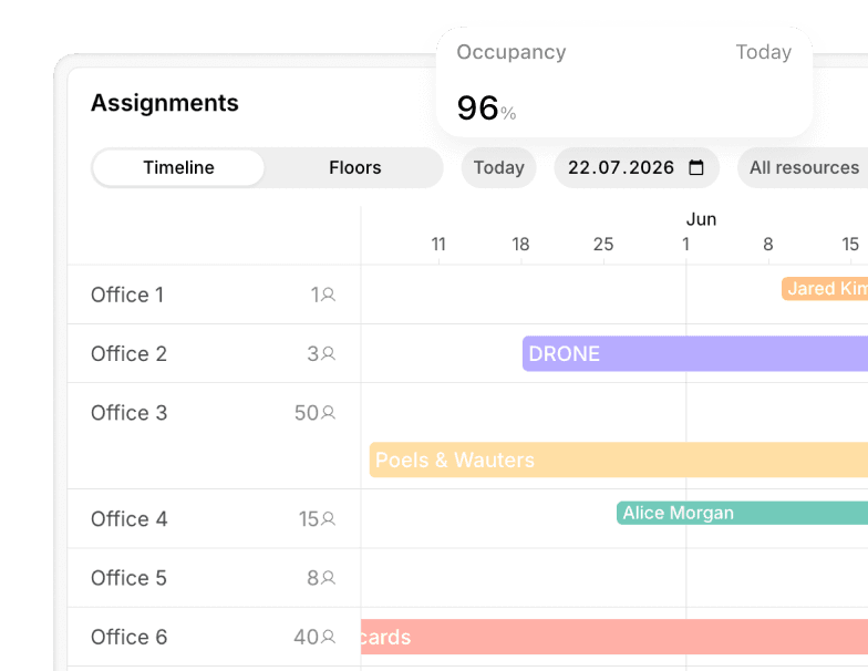 Seamless office booking experience at Spacebring coworking space management software