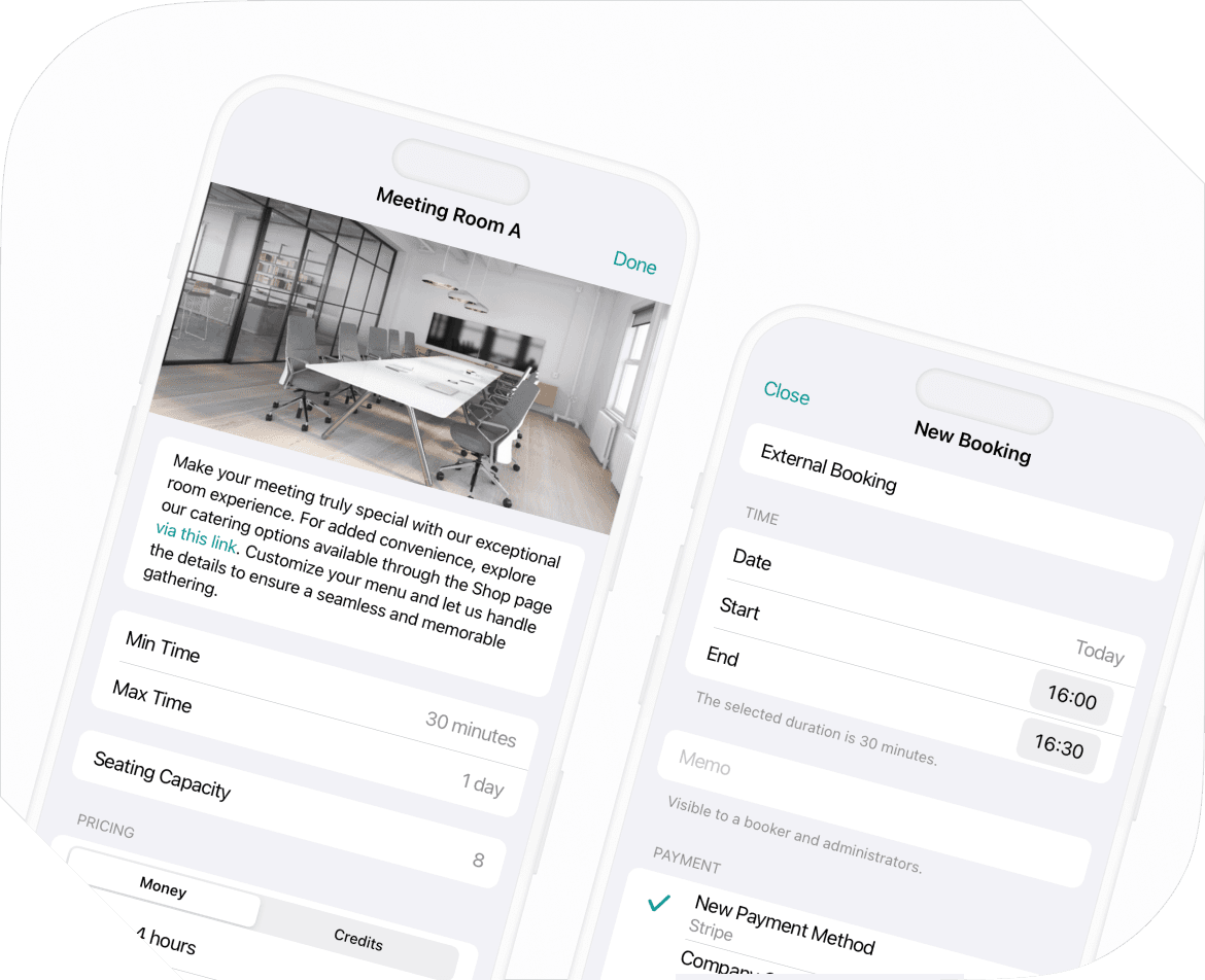 External bookings with Spacebring meeting room booking system