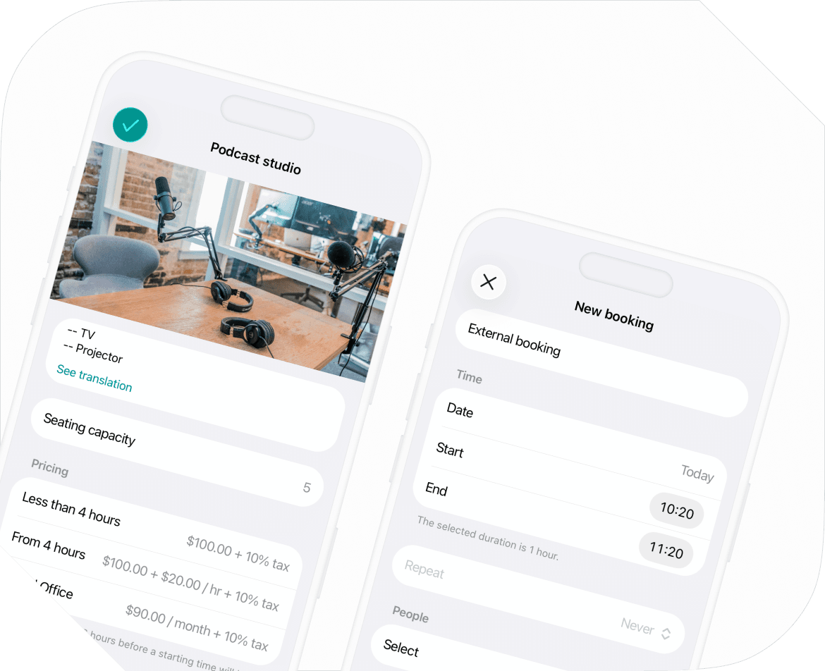 External bookings with Spacebring meeting room booking system