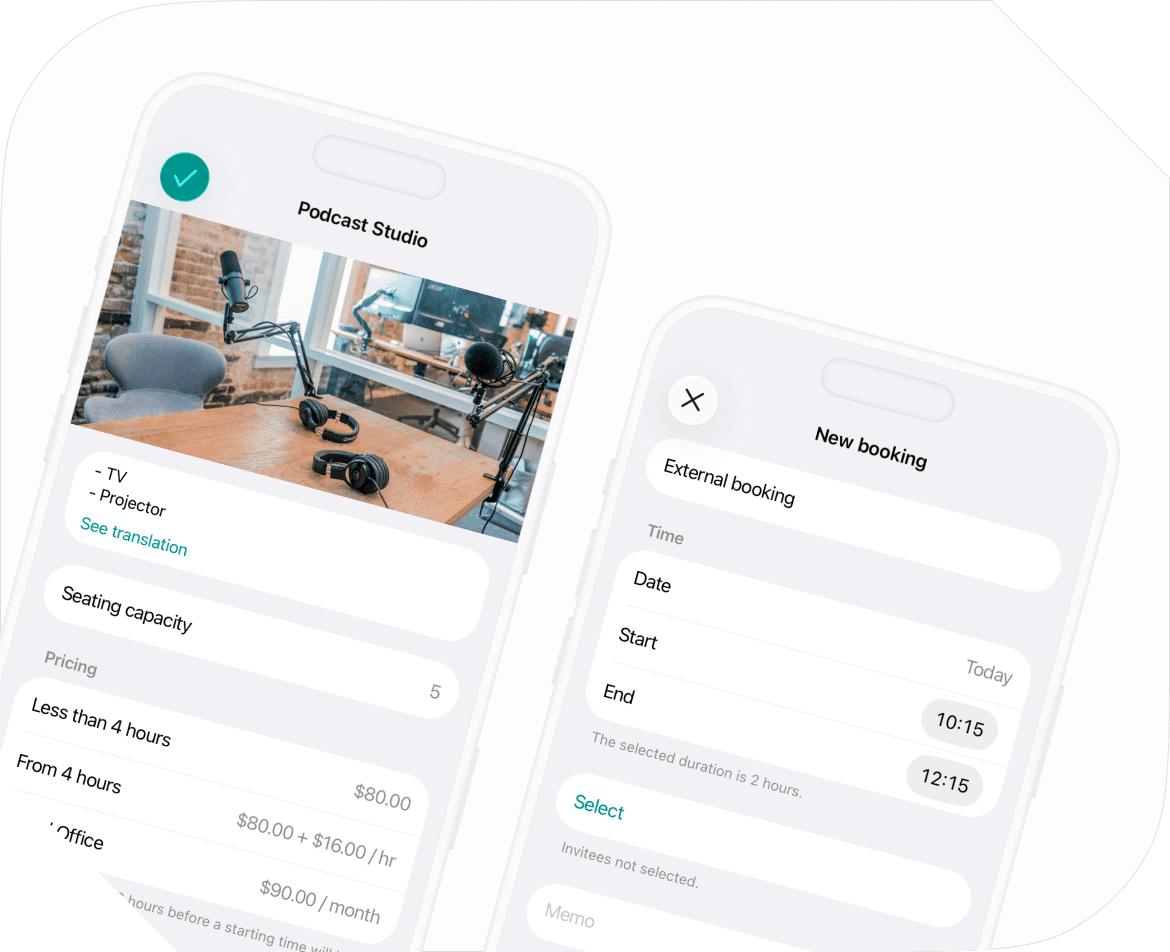 External bookings with Spacebring meeting room booking system