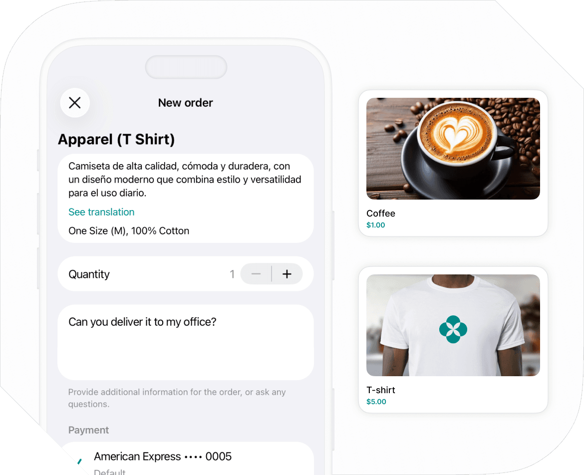 Easy payments for products on Spacebring coworking space management software