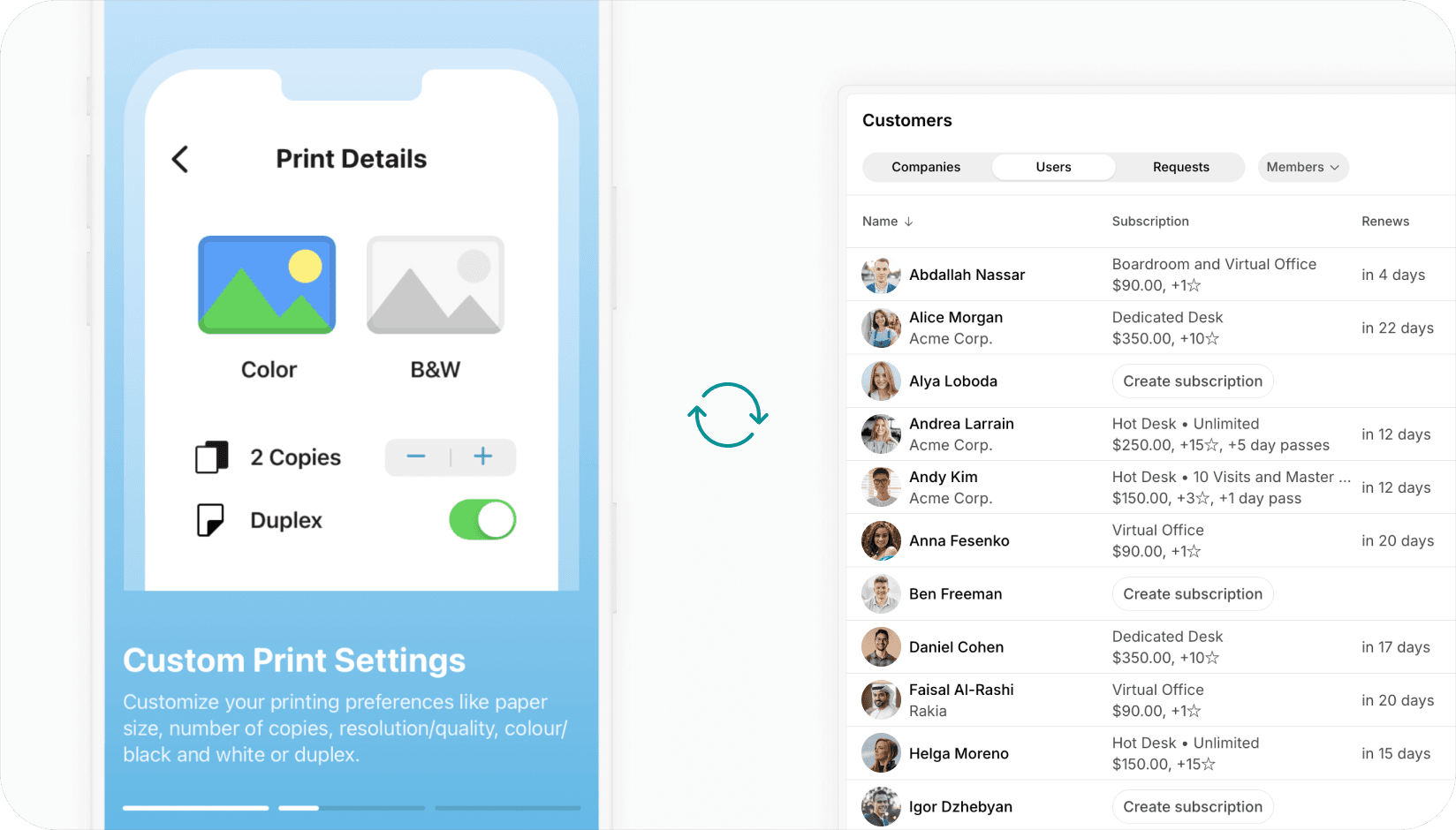 Spacebring - ezeep integration