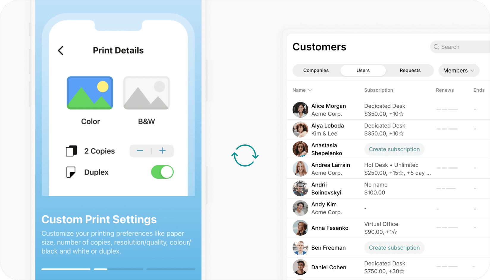 Spacebring - ezeep integration