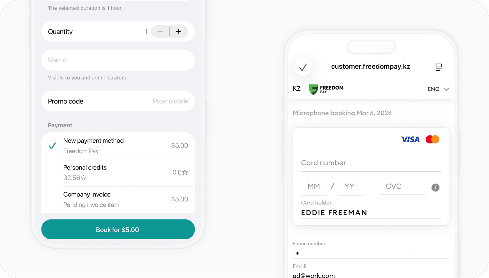 Spacebring - Freedompay integration
