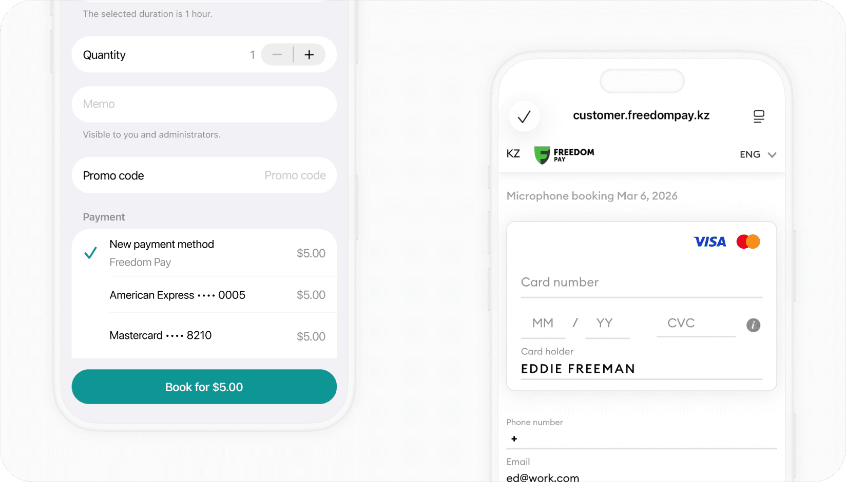 Spacebring - Freedompay integration