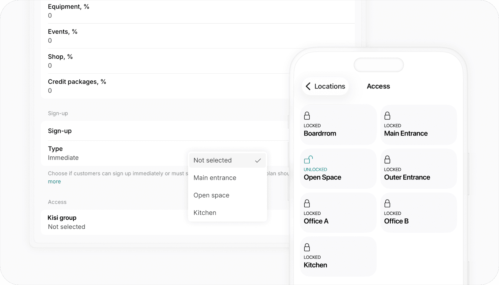 Spacebring - Kisi integration