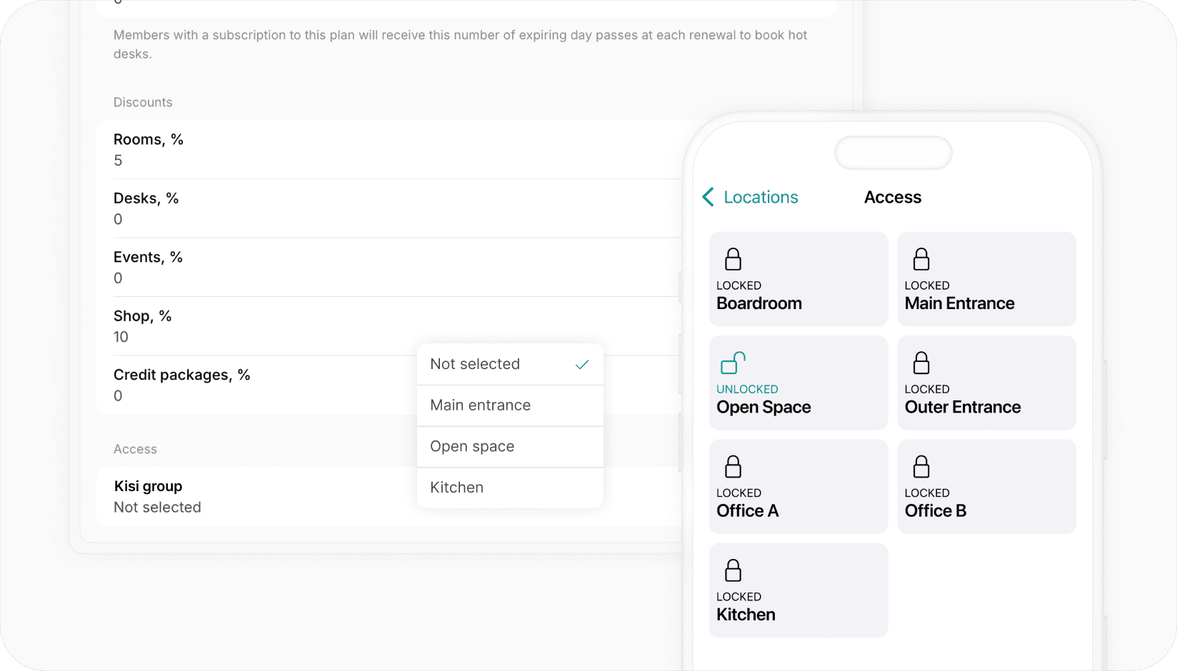 Spacebring - Kisi integration