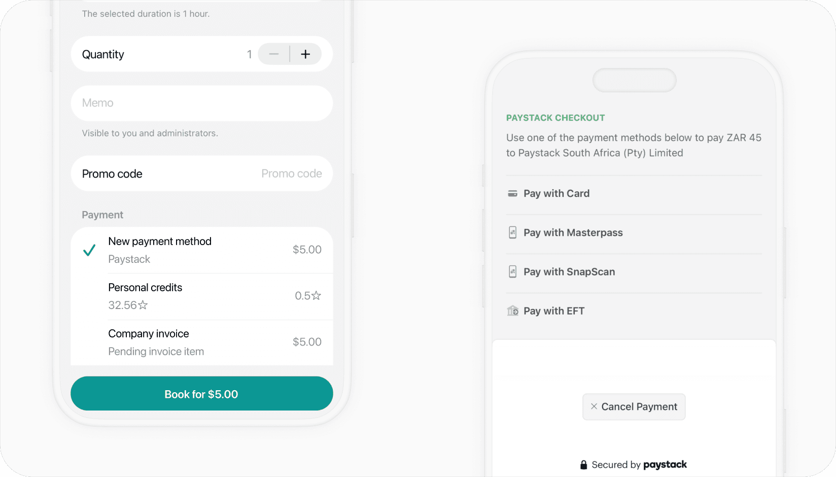 Spacebring - Paystack integration
