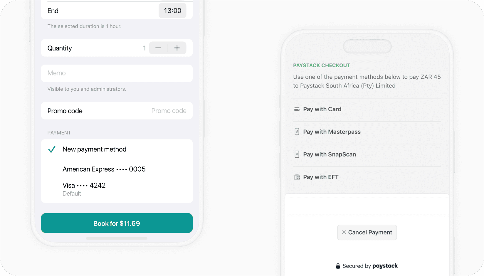 Spacebring - Paystack integration