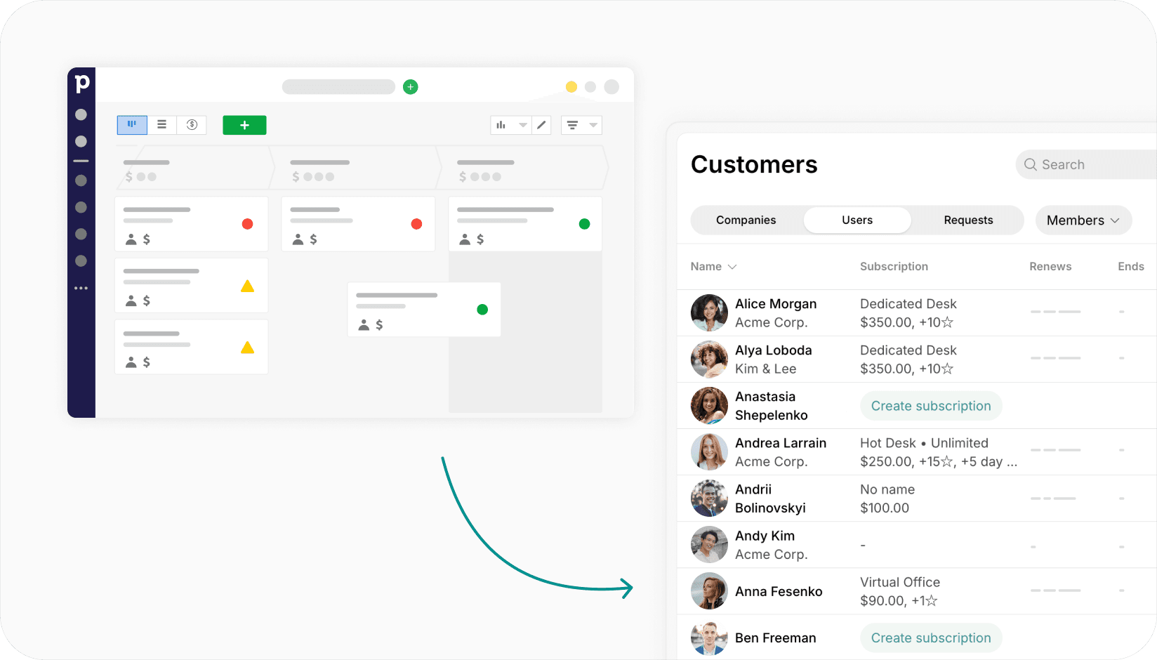 Spacebring - Pipedrive integration