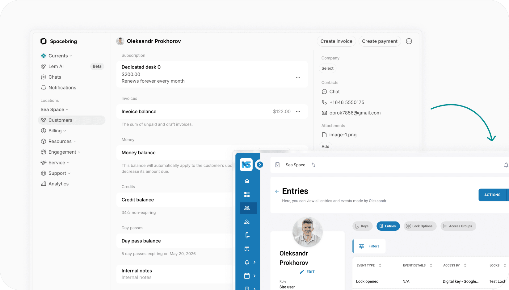 Spacebring - Salto KS integration