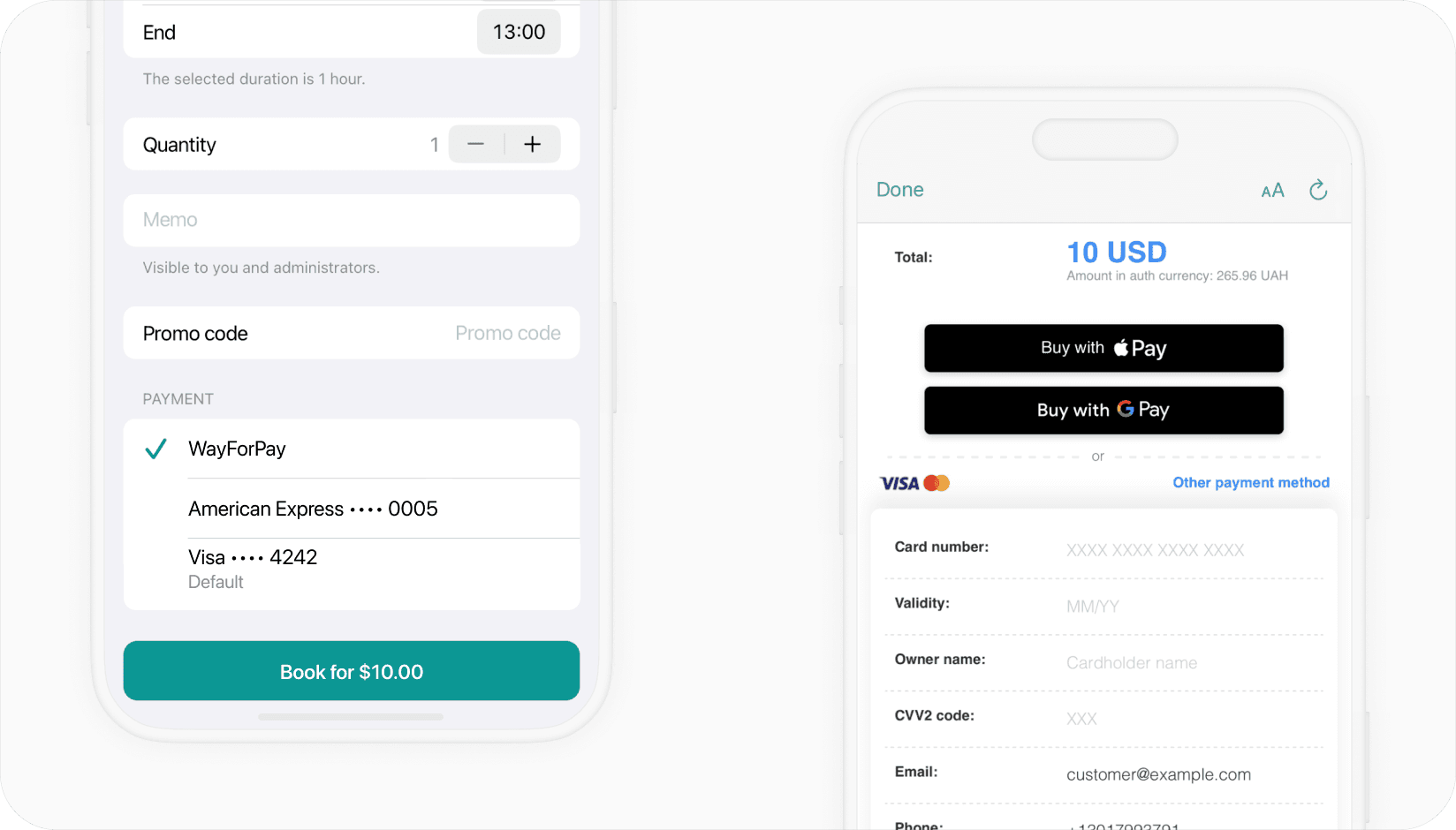 Spacebring - Wayforpay integration