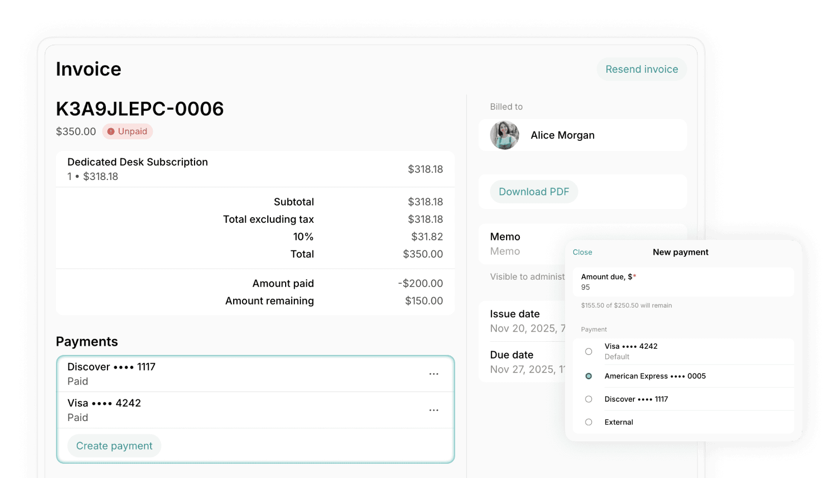 Partial invoice payments and pausing collection