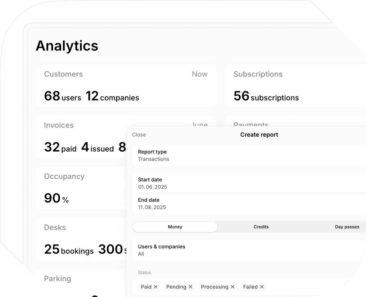 Analytics in Spacebring commercial property management software