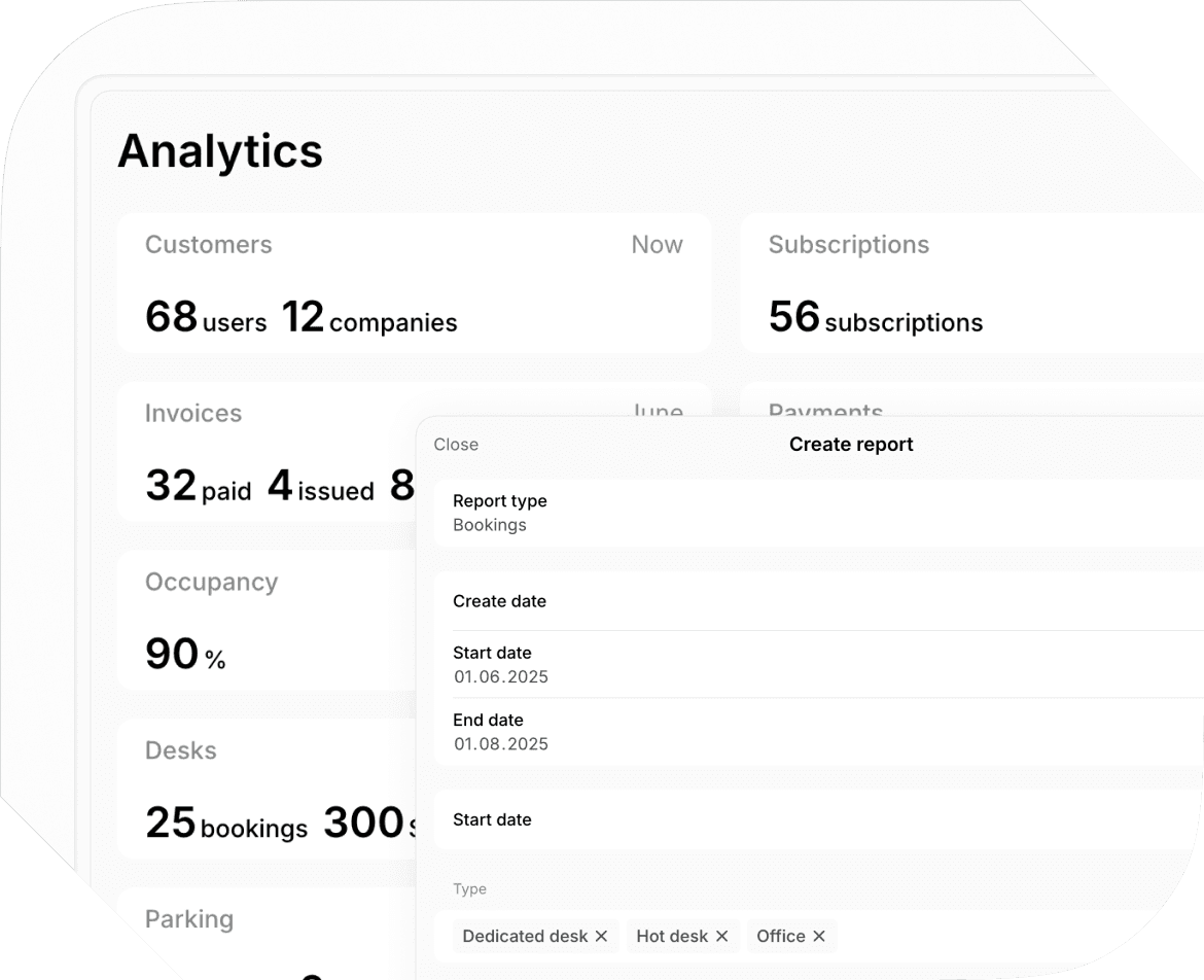 Analytics in Spacebring incubator management software