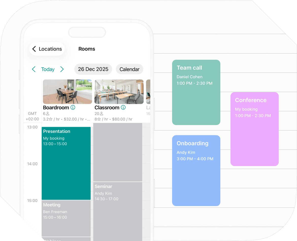 Office booking in Spacebring flexspace management software