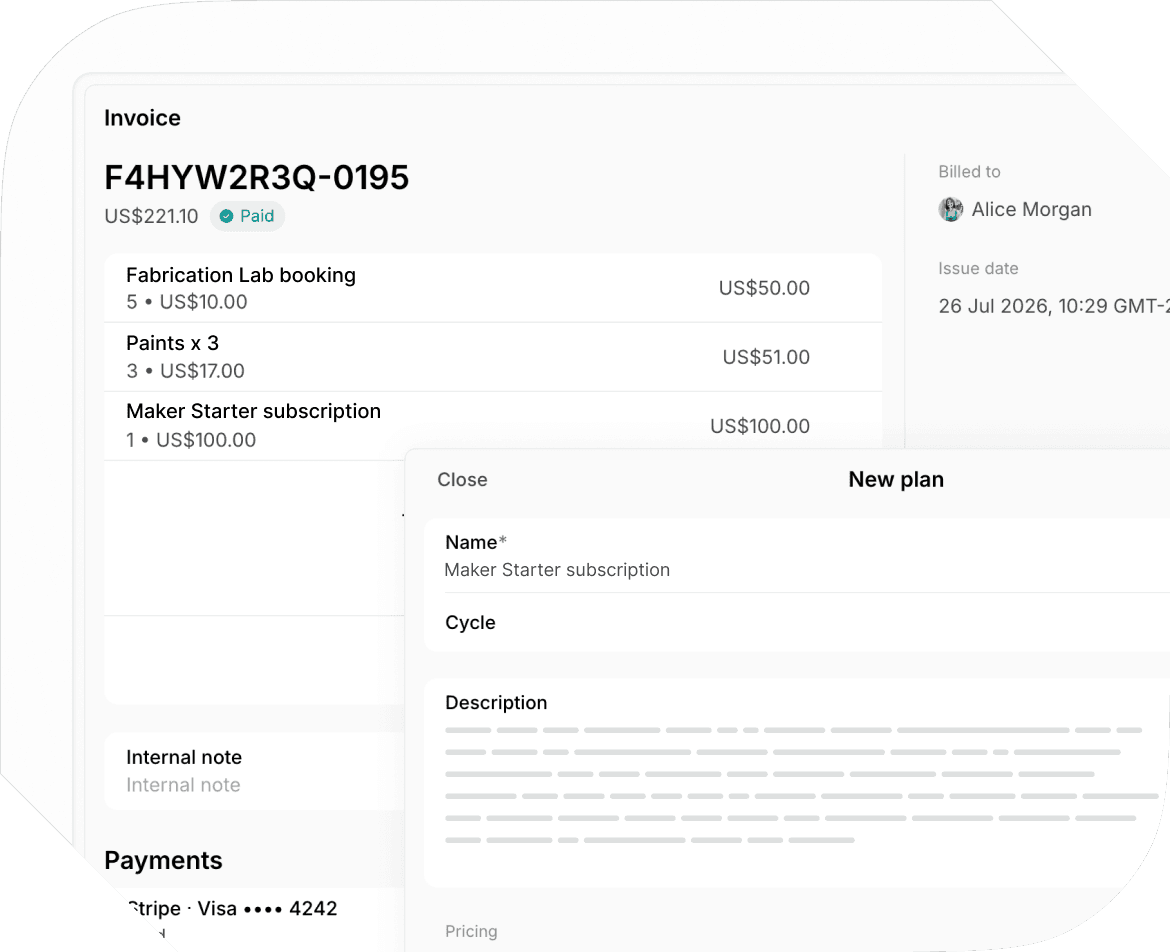 Makerspaces management software for school makerspace, fabrication lab