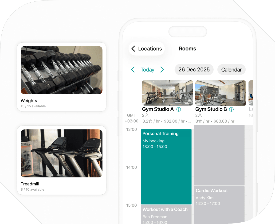 Equipment rental in Spacebring gym management software