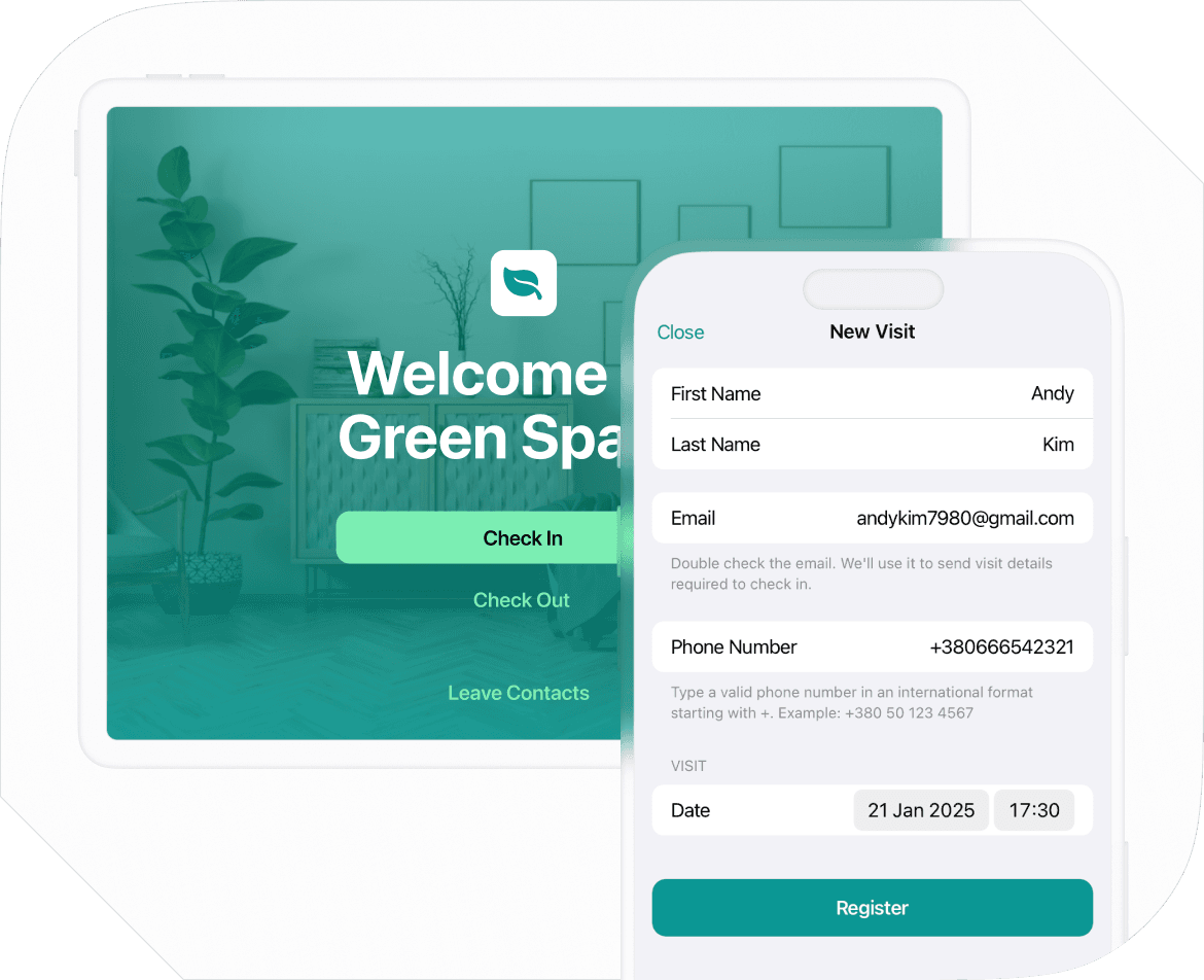 Visitor Management at Spacebring photo studio management software