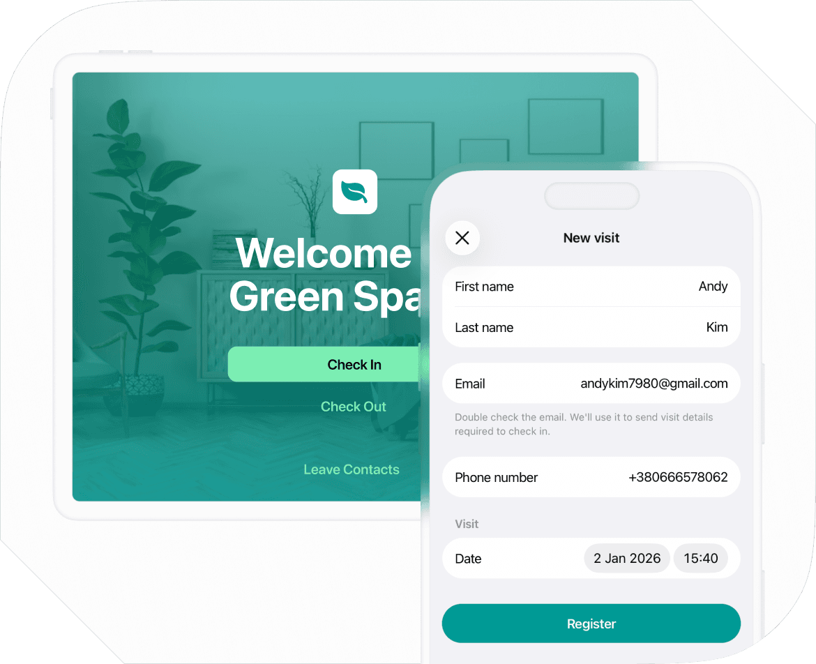 Visitor Management at Spacebring photo studio management software