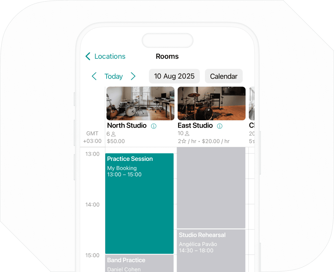 Booking software for music recording and podcast studios | Spacebring