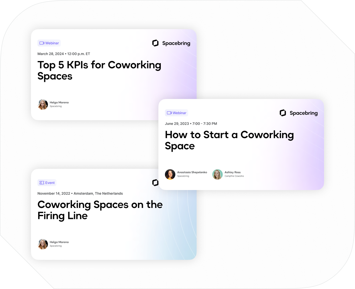 Educational webinars dedicated to your coworking space success