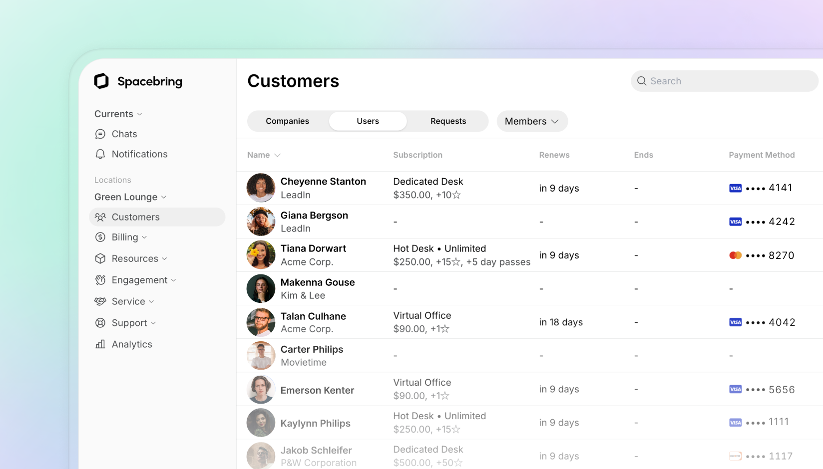The all-new Spacebring admin portal | Spacebring