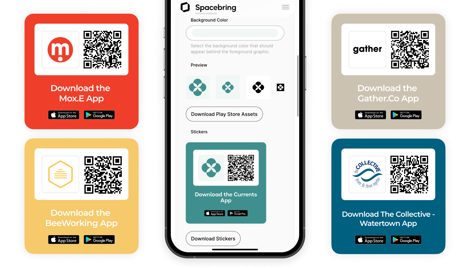 Stickers with QR Code to the App
